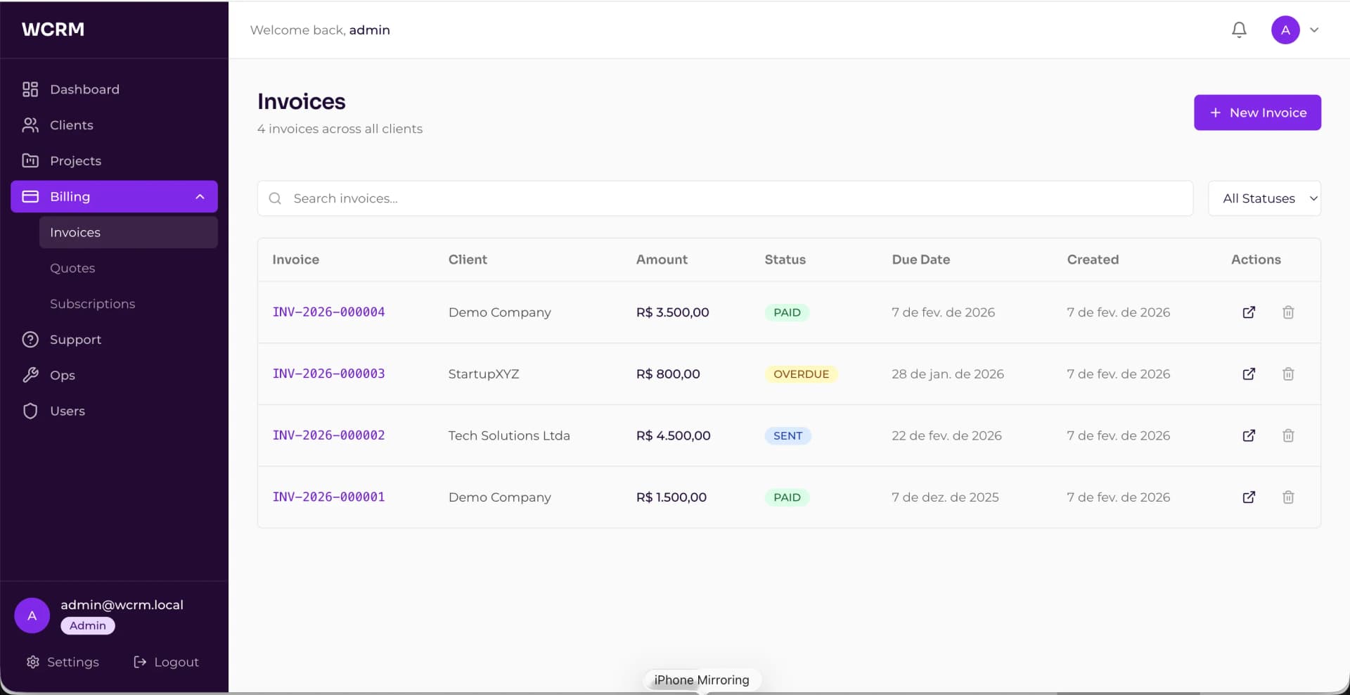 Plataforma interna de operações - Image 1
